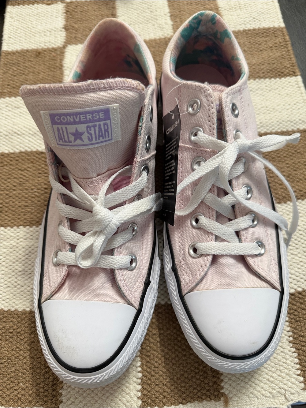 Converse Pink Canvas Low Top Sneakers with White Soles